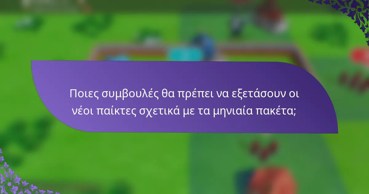 Ποιες συμβουλές θα πρέπει να εξετάσουν οι νέοι παίκτες σχετικά με τα μηνιαία πακέτα;